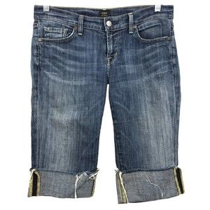 Citizens of Humanity COH Womens Sz 27 31 Cropped Jeans Capri Blue Denim USA